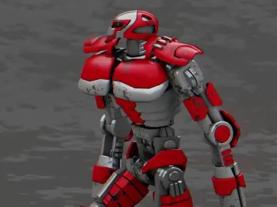 DROID S250 rigged - animated character 3D model
