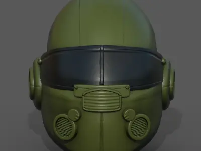 Helmet scifi military combat 3d model low  Low-poly 3D model buy