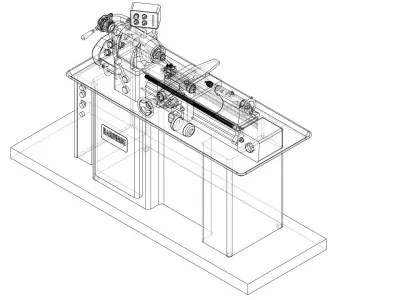Hardinge HLV-H Lathe 3D model