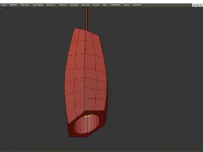 ELIOT three pendant lights with gold and clear glass Low-poly 3D model