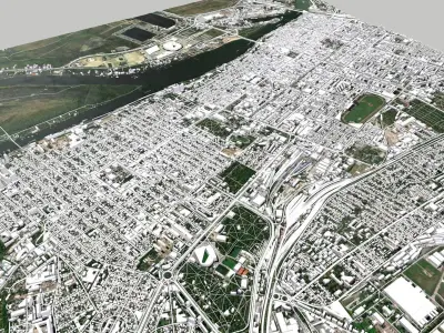 Cityscape Rostov on Don Russia  3D model