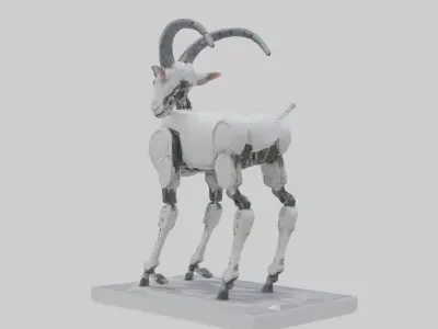 Robot version of a goat model 3D model
