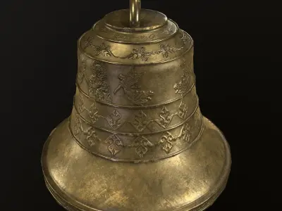  church bell  Low-poly 3D model