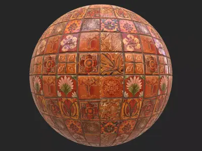 Orange Tiles - Texture Texture