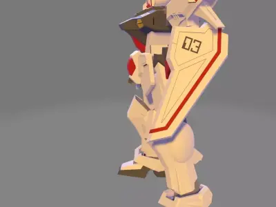 Robot Mecha X-12 Steel Vanguard - Modelo 3D Estilo Anime 3D model