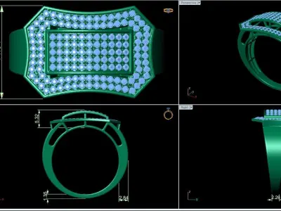 Big fancy mans ring 3D print model