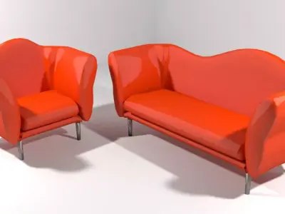Sofa Set - Type 2 3D model