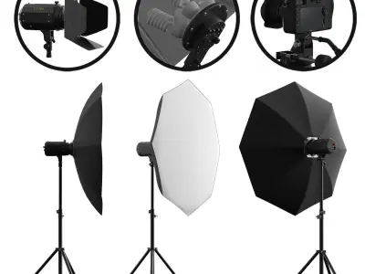 Photo Studio Set 3D model