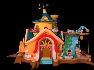 Asset - Cartoons - Background - House Livingroom - 02 3D model