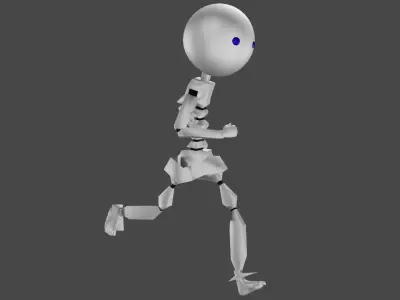 Robot rigged animated 3D model