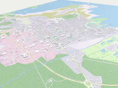 Cityscape Kuressaare Estonia 3D model