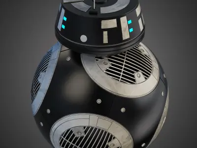 BB-9E Star Wars droid 3D model