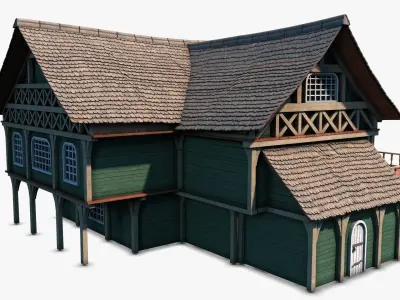 Cottage 06 Low-poly 3D model