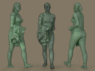 StrideInStyle Young Woman Walking 3D model
