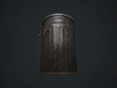 Garbage Bin pbr Low-poly 3D model