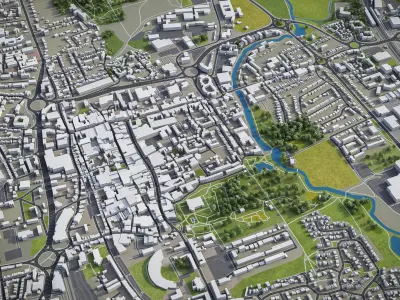 Colchester Low-poly 3D model