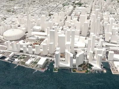 Cityscape Toronto Canada 3D model