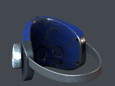 Gas mask helmet 3d model scifi Low-poly  Low-poly 3D model 496