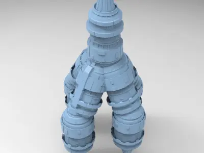 Moon base relay system Tower Tall 3D model