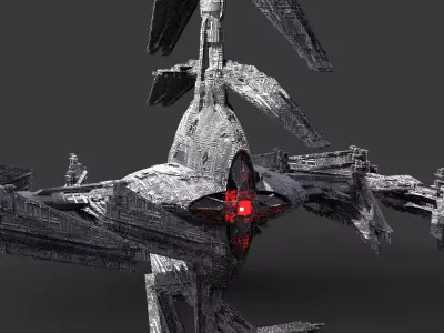 Sci-Fi Drake interceptor Ship 2 3D model