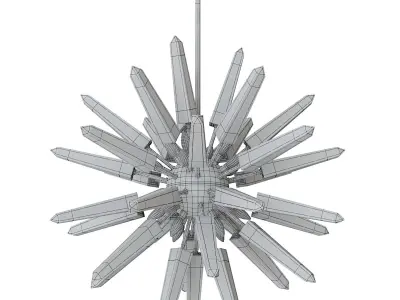 Natural White Quartz Pendant Lamp by Aver 3D model
