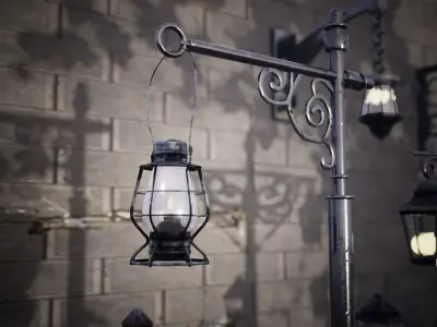 Modular Streetlights  46 Assets Low-poly 3D model
