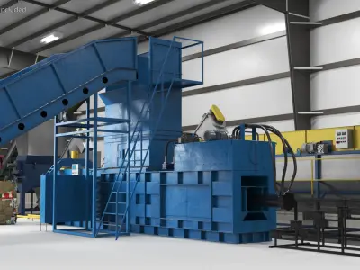  Automatic Horizontal Baler Blue 