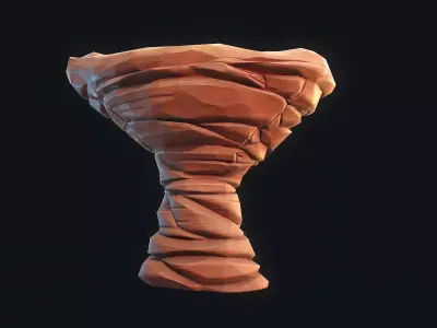 Stylized Desert Rock 3 Low-poly 3D model