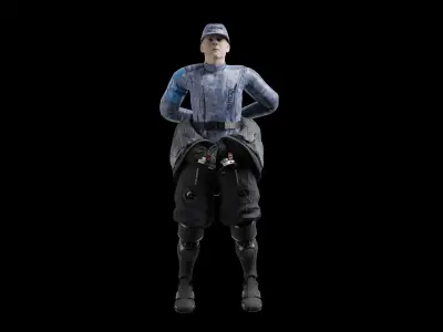 Officer Of The Space Forces Low-poly 3D model