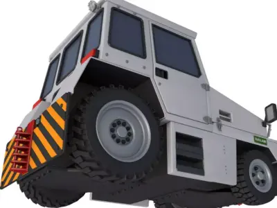 Airport Tug Hallam HE50 3D model