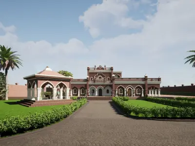 Indian architecture punjabi Haweli Low-poly 3D model