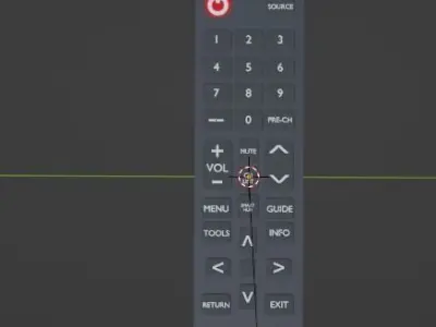 TV Remote Free 3D model
