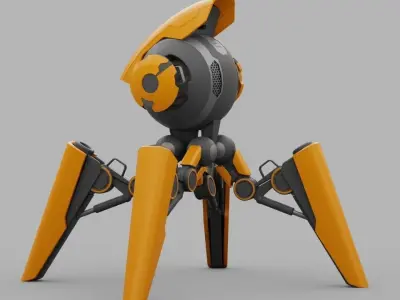 BATTLE DROID X5  rigged character 3D model