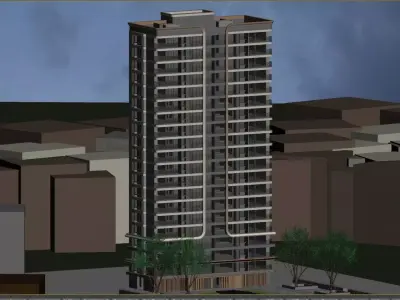 Modern High-end Residences 3D model