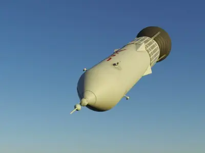 Sea Dragon rocket Low-poly 3D model