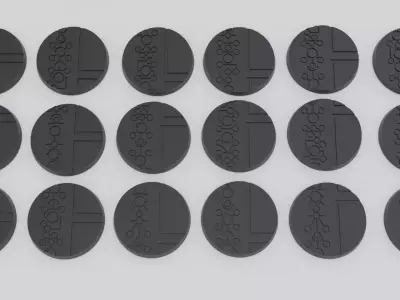 Cyber Lord Bases  3D print model