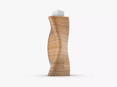 Twisted Wooden Column 3D model