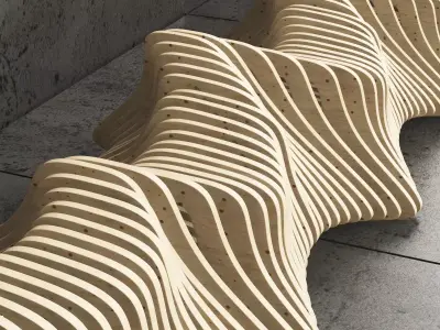 Parametric bench n2 3D model