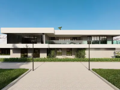 Casa Scene-villa-modern house 3D model 39