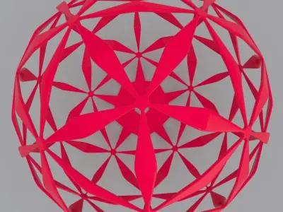 Daisy Ball Geometric Shape 3D Print Model 3D print model