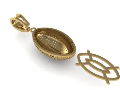 Rugby pendant 3d print model 3D print model