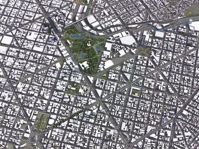 Belo Horizonte - City 3D Model Low-poly 3D model