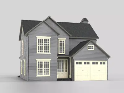 British House Design 07T2  Low-poly 3D model