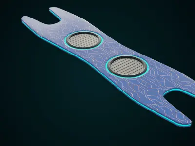 Sci-Fi Hoverboard 1 All PBR Unity UE Textures included Low-poly 3D model