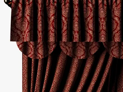 Detailed Curtains 3D model