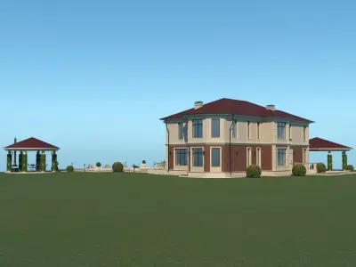 Villa for family 4 3D model