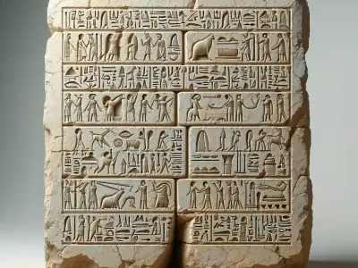 Ancient Egyptian Stone Tablet Hieroglyphs Low-poly 3D model