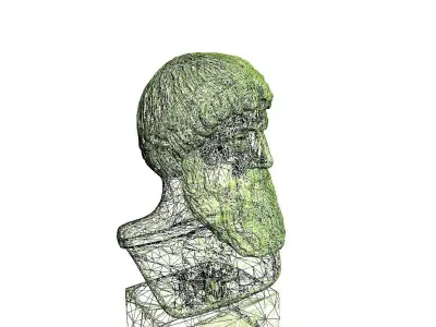 Bust Poseidon Low-poly 3D model