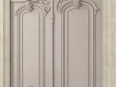 Entrance classic door 26 3D model