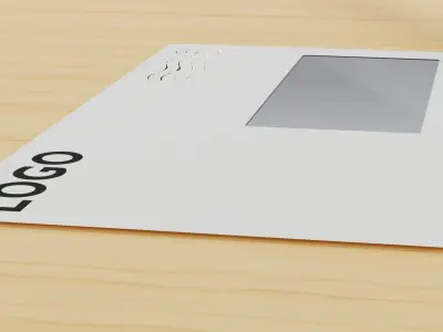 Mail envelope with window Low-poly 3D model